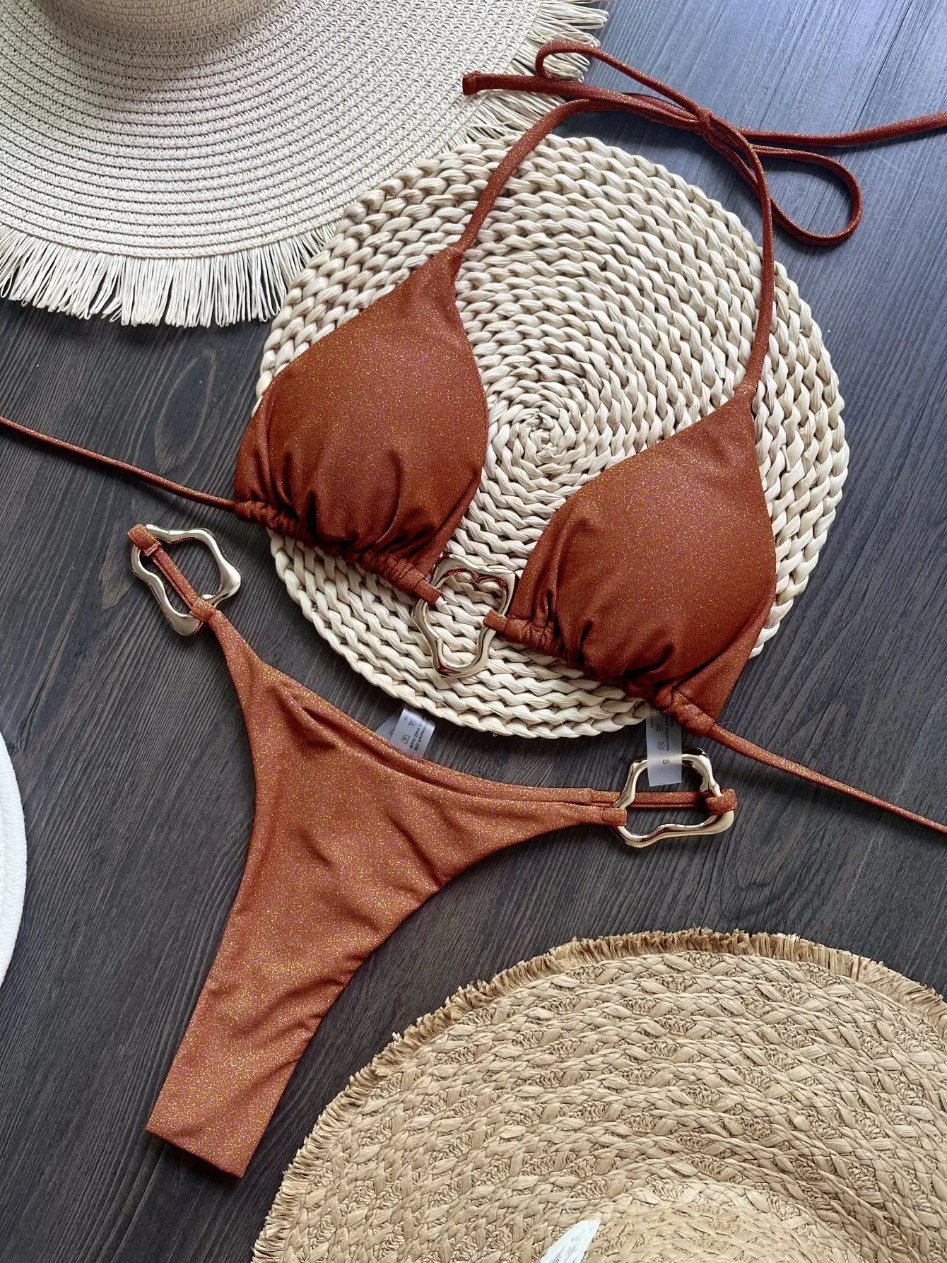 Sexy Halter Micro Bikini Set – Brazilian Thong Swimwear 2025