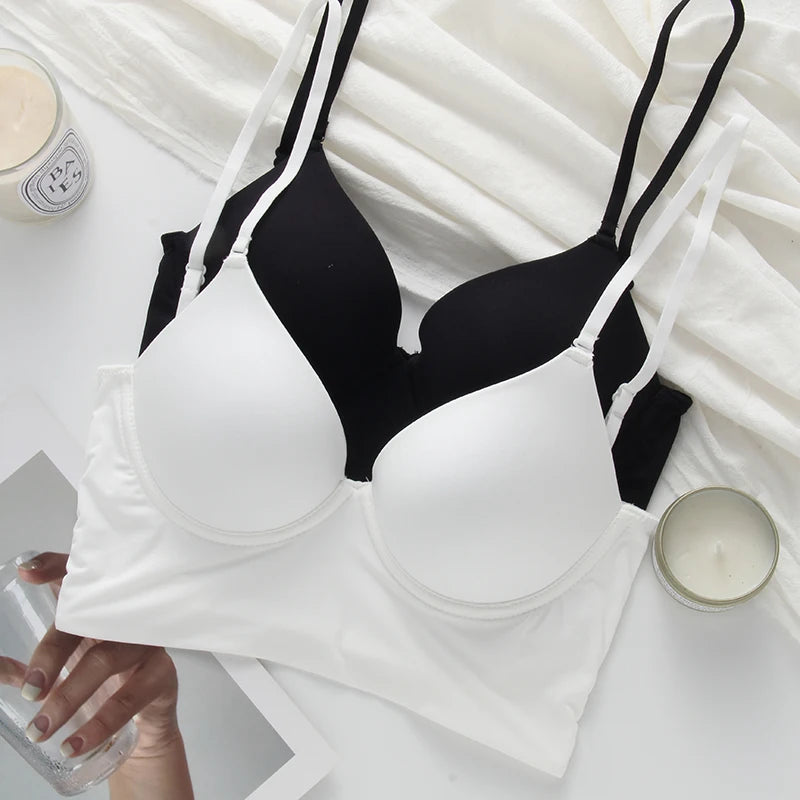 Women’s Invisible Lift-Up Bra – Seamless Deep U Plunge Backless Push-Up Lingerie