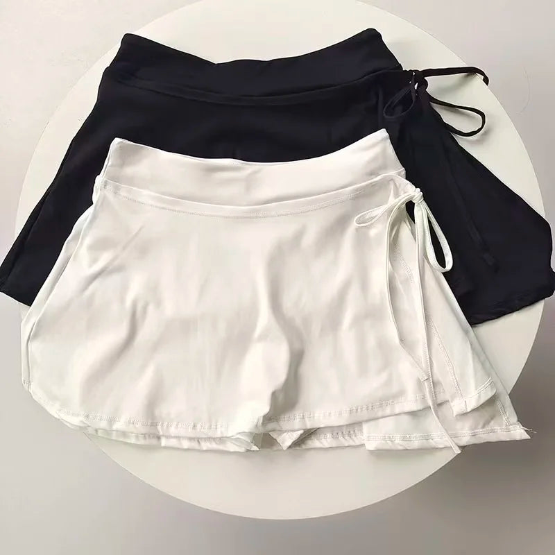 Quick-Dry Sports Skirt with Shorts – Yoga, Tennis & Badminton Activewear