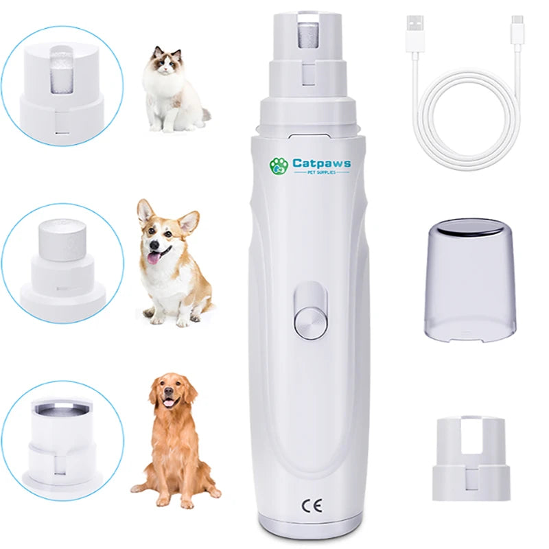 USB Rechargeable Quiet Electric Pet Nail Grinder & Trimmer