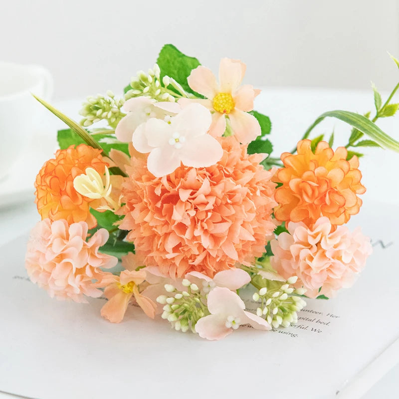 Artificial Silk Chrysanthemum Bouquet – Wedding, Home, Festival & DIY Wall Decorations