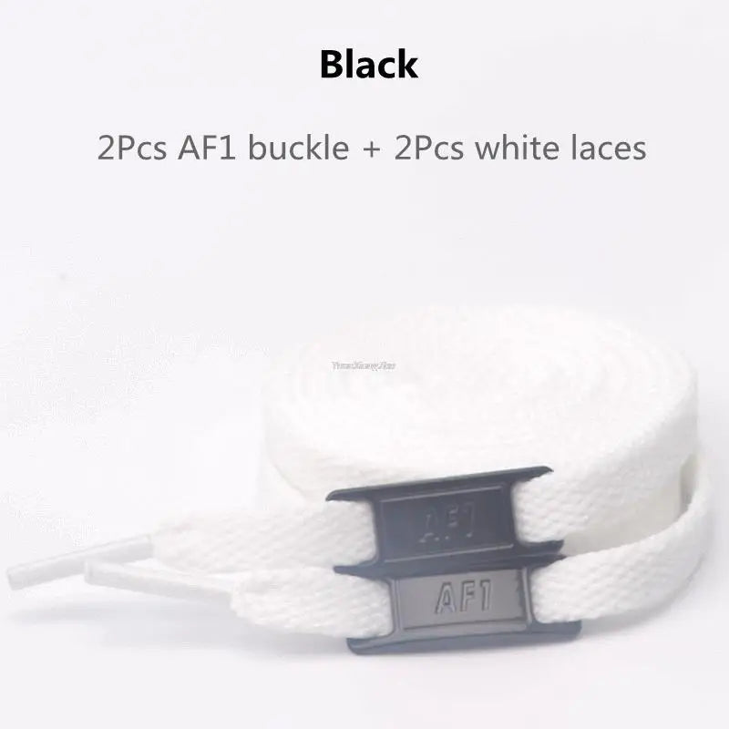 Original AF1 Shoelace Set – White Flat Laces with Shoe Decoration for Air Force 1 Sneakers & Accessories