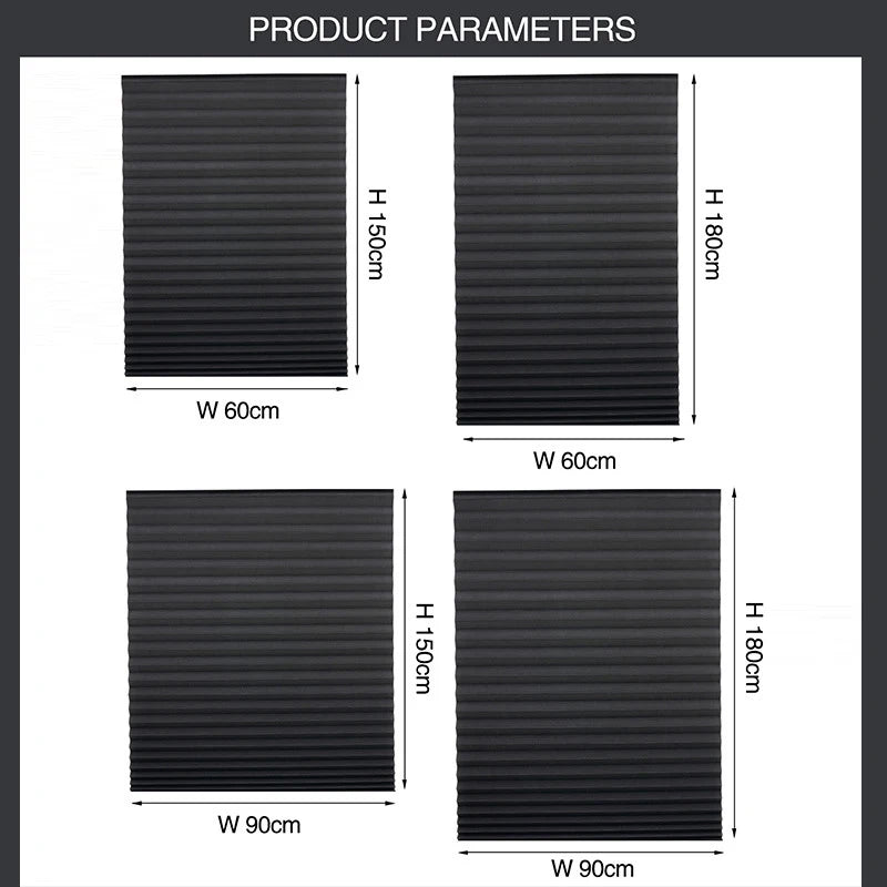 Adhesive Pleated Window Shades – Non-Woven Blackout Zebra Blinds .