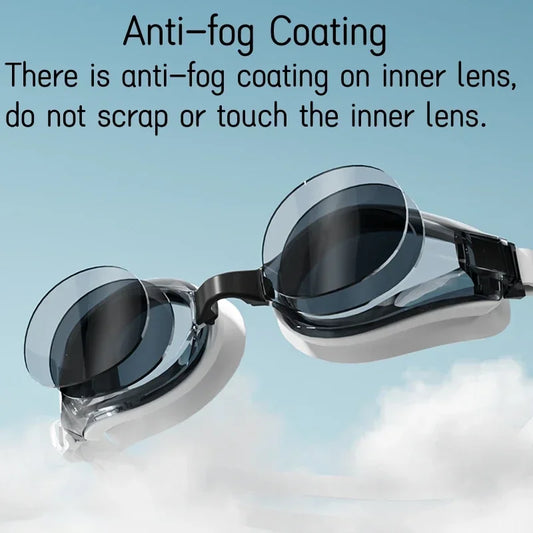Professional Anti-Fog Swimming Goggles – Waterproof, UV Protection (Unisex)