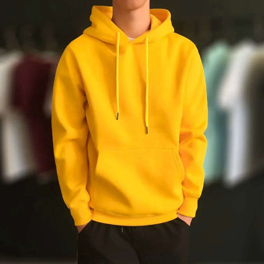 2024 Men's Harajuku Hoodie – Casual Pullover Streetwear Sweatshirt