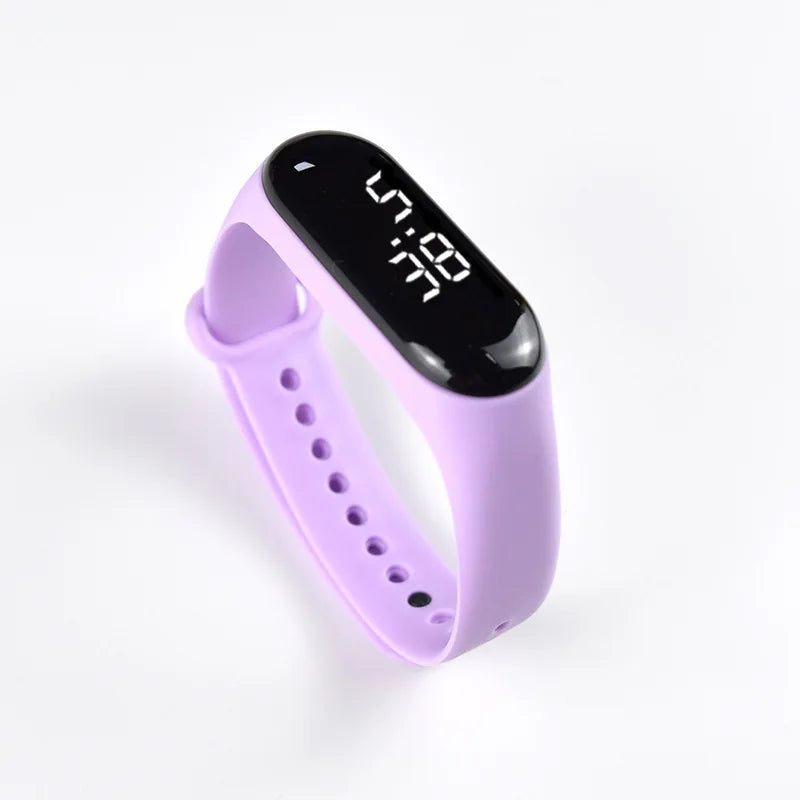 Kids' Fashion LED Watch – Mickey & Spiderman Design, Waterproof Sports Bracelet