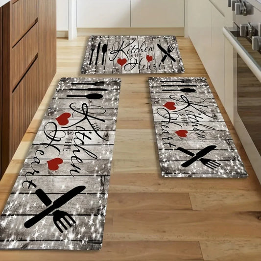 Non-Slip Absorbent Kitchen & Entrance Mat – Retro Rug for Living Room