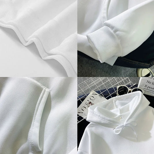 2024 Men's Harajuku Hoodie – Casual Pullover Streetwear Sweatshirt