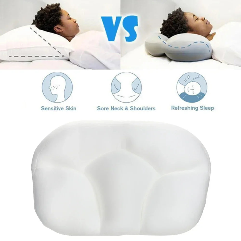 Egg-Shaped Memory Foam Neck Pillow – Soft Orthopedic Butterfly Cushion