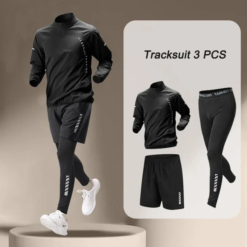 2025 Men's Quick-Dry Sports Set – Outdoor Running & Fitness Wear