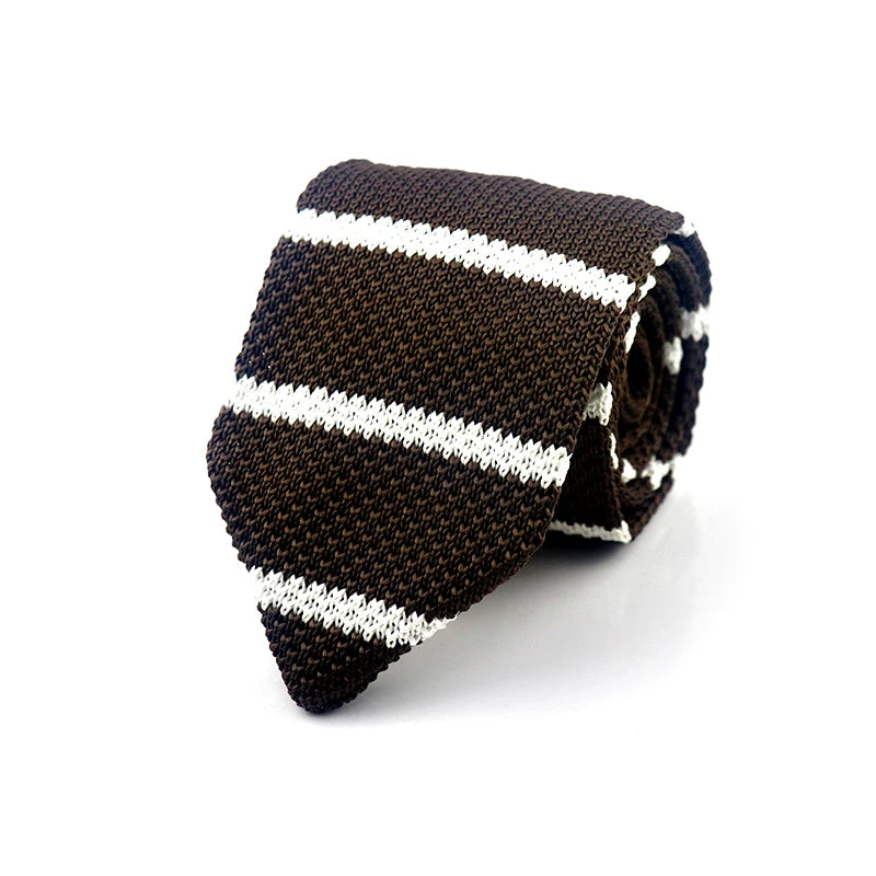 Fashion Knitted Ties for Men & Women – Casual Solid/Striped Narrow Necktie for Business, Wedding, and Daily Wear