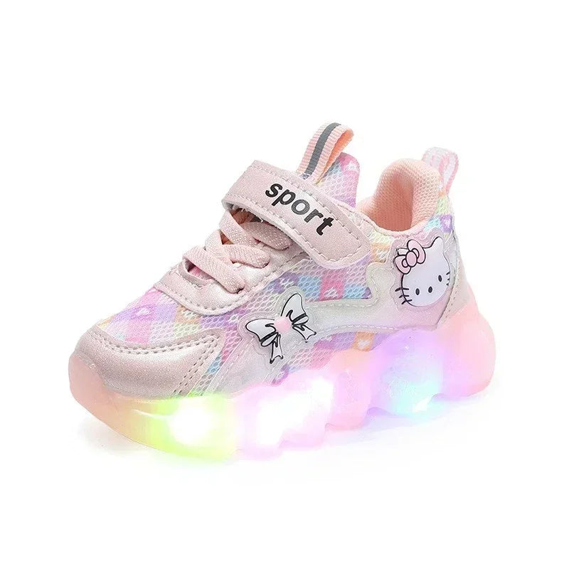 Cute Hello Kitty LED Sneakers – Anti-Slip Toddler & Kids' Shoes