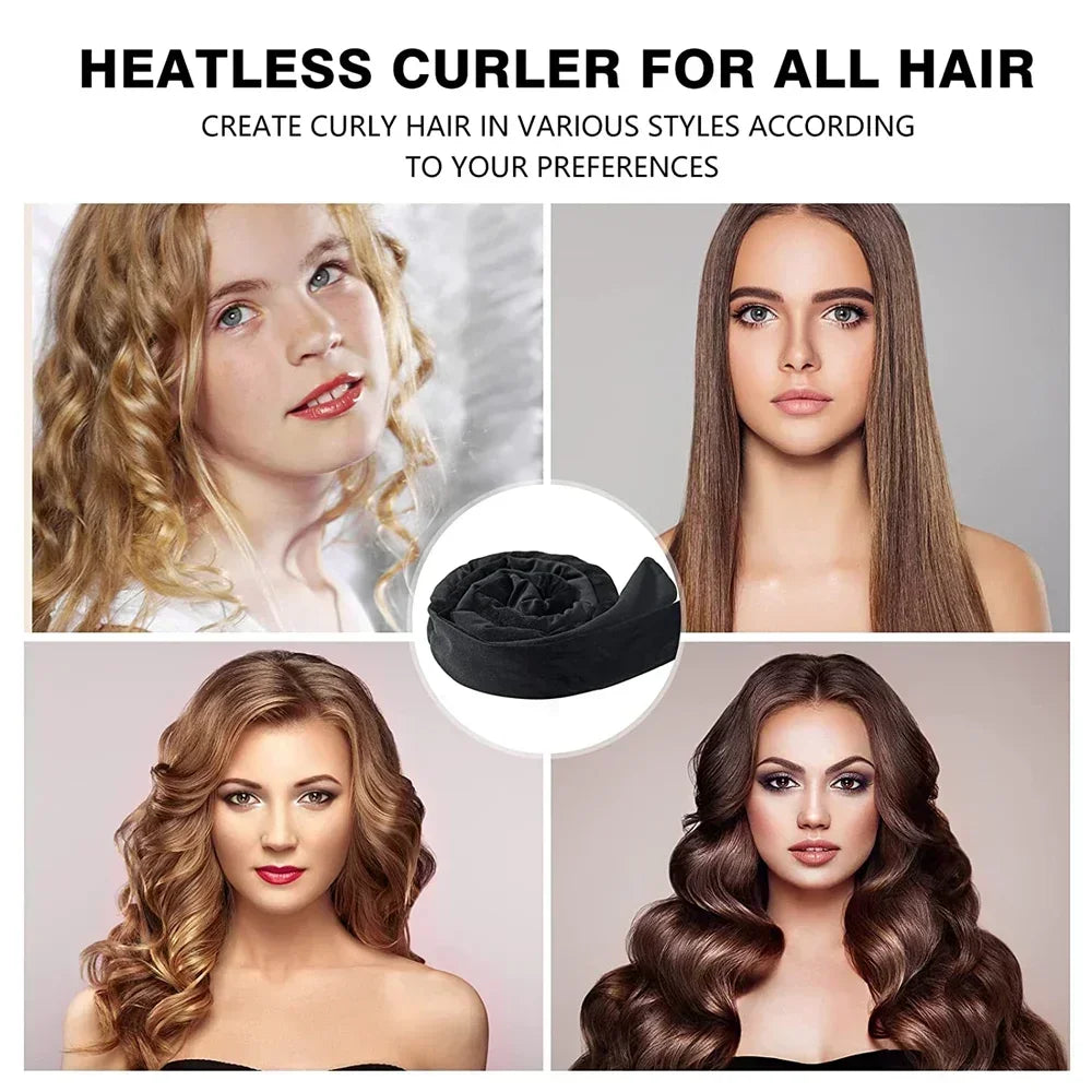 Heatless Curling Rod Headband – Soft, No-Heat Hair Rollers for Sleeping Curls