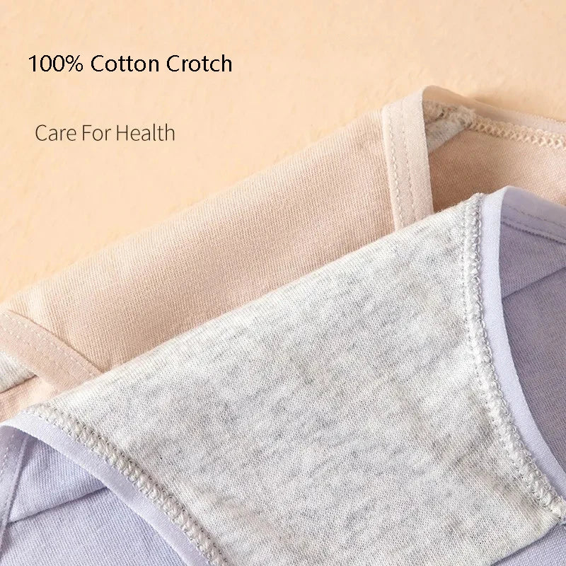 7Pcs Women’s Cotton Panties – Breathable Low-Waist Briefs with Cute Bow, Soft Comfortable Lingerie