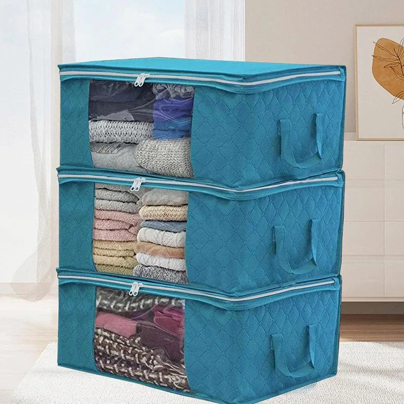 Large Capacity Foldable Quilt Storage Bag, Dust-Proof Organizer