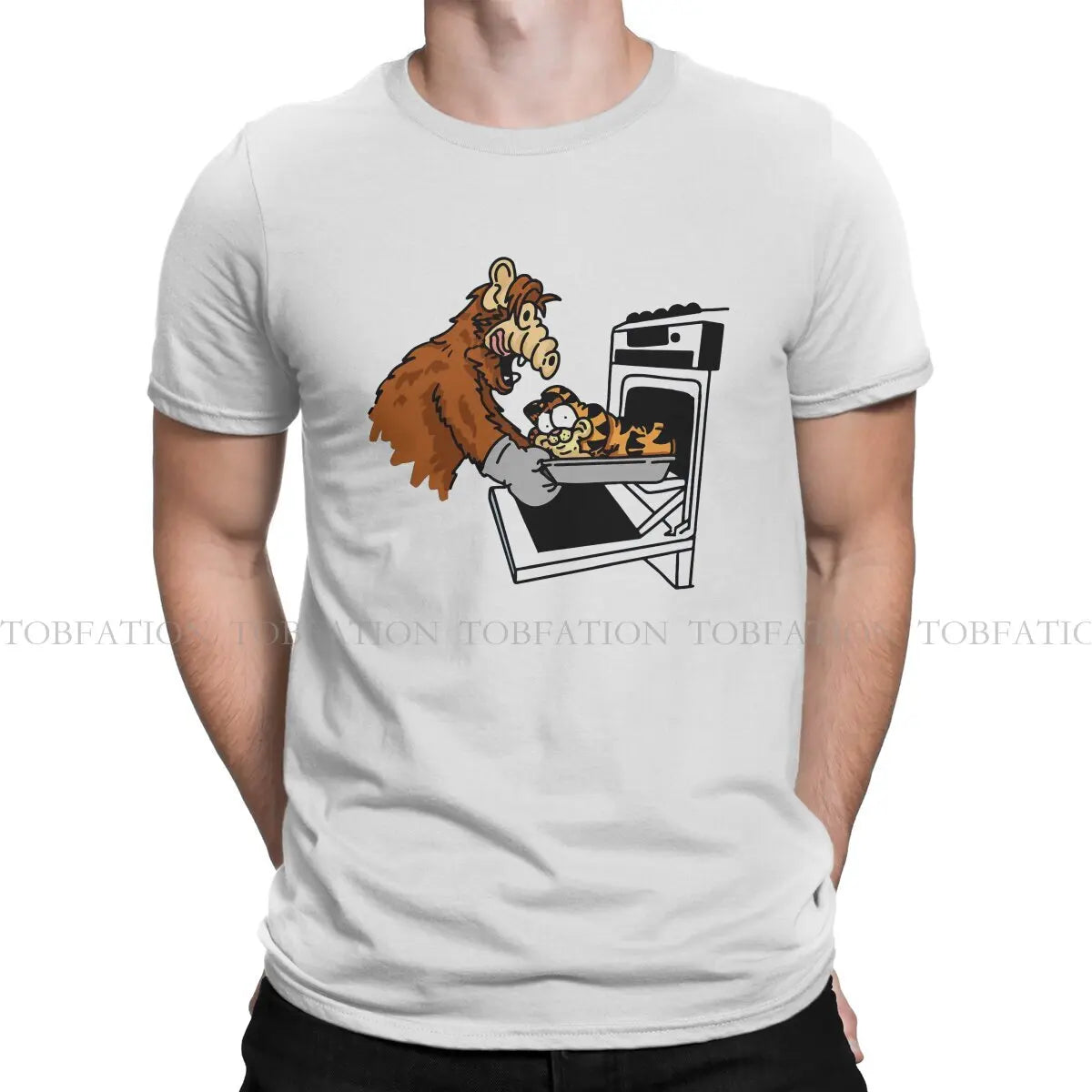 ALF Lasagna Graphic T-Shirt – Men’s Vintage Punk Cotton Summer Top