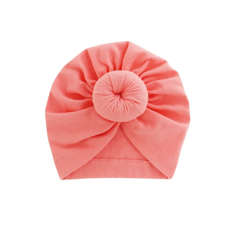 Infant Cotton Turban Hat – Knot Beanie for Baby Girls & Boys