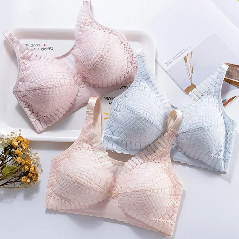 Front Button Nursing Bra – Adjustable Maternity Breastfeeding Bra