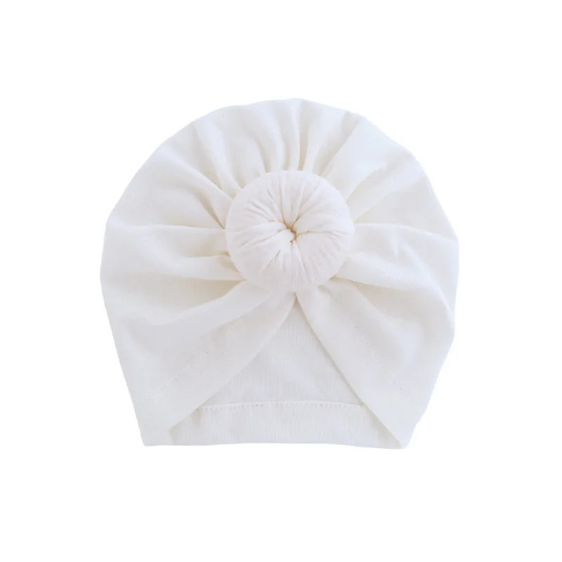 Infant Cotton Turban Hat – Knot Beanie for Baby Girls & Boys