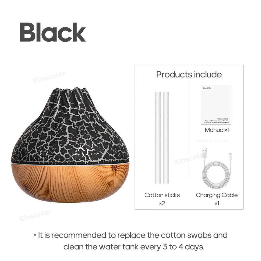 Creative Volcano USB Air Humidifier – Desktop Mist Diffuser & Air Purifier Freshener