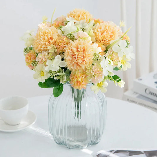 Artificial Silk Chrysanthemum Bouquet – Wedding, Home, Festival & DIY Wall Decorations