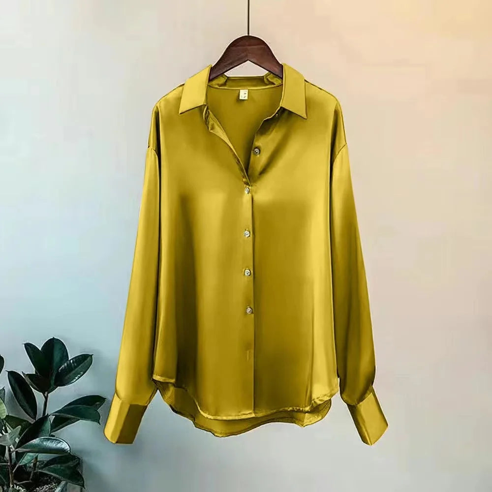 2025 Spring Satin Long Sleeve– Elegant, Sweet & Casual