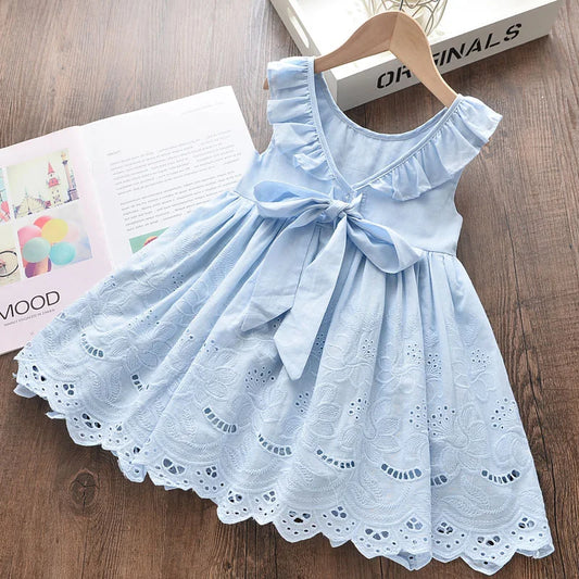 Baby Girls’ Floral Princess Party Dress – Summer 2024