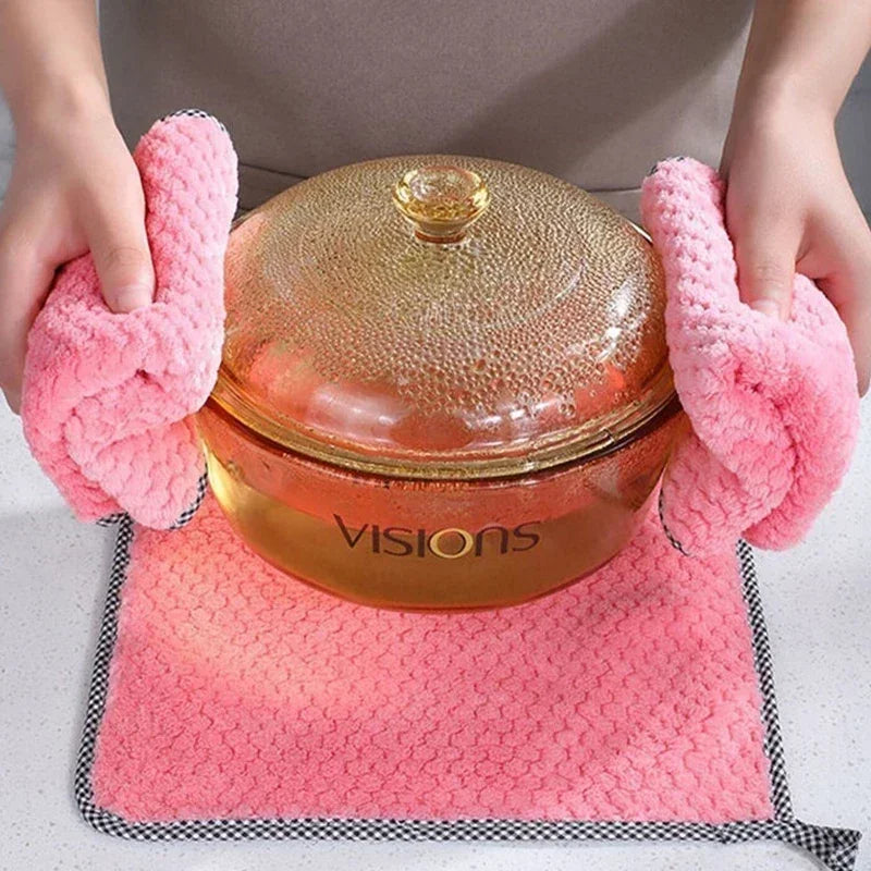Oil-Free Kitchen Cleaning Rag — Thick, Non-Stick, High-Efficiency Cloth (Random Color)