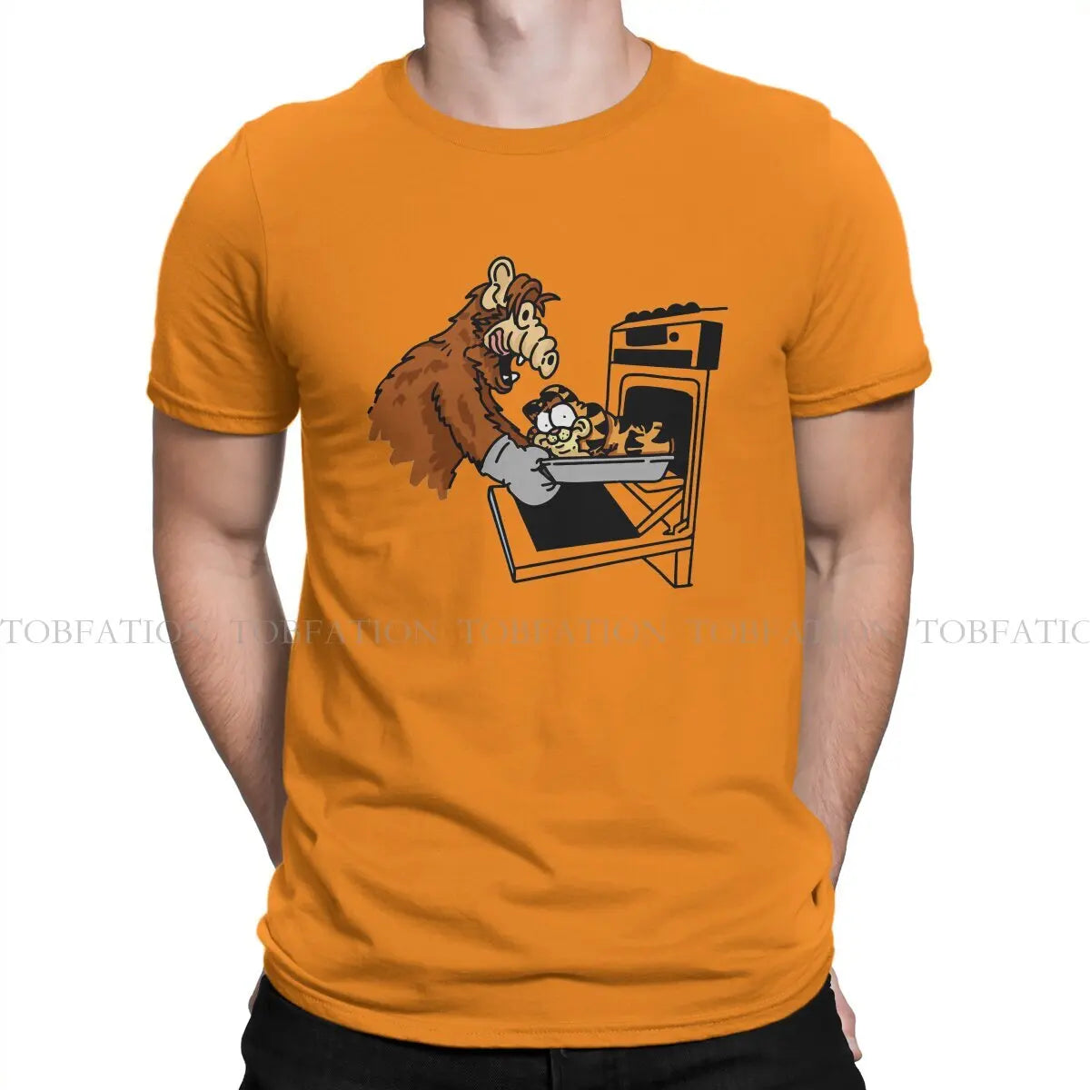 ALF Lasagna Graphic T-Shirt – Men’s Vintage Punk Cotton Summer Top