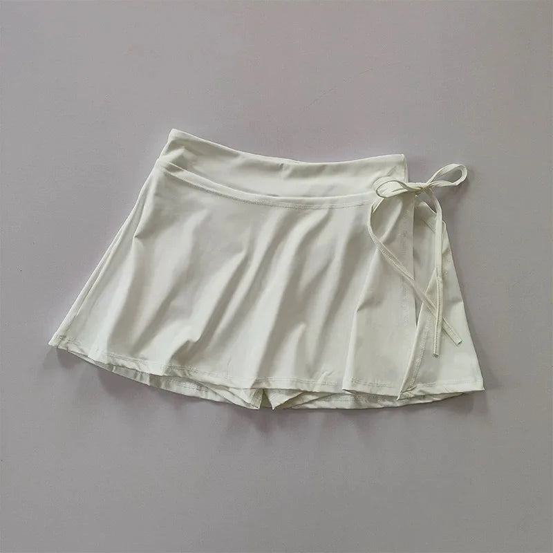 Quick-Dry Sports Skirt with Shorts – Yoga, Tennis & Badminton Activewear