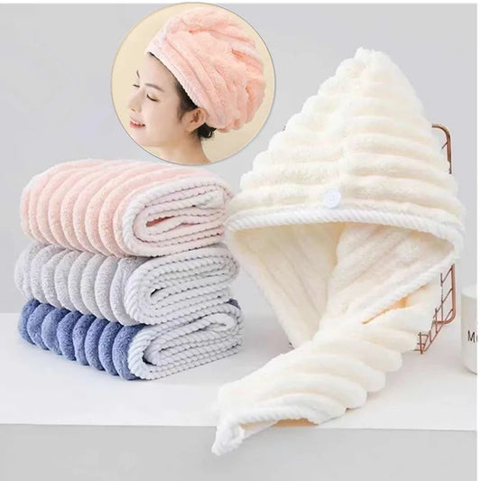 Dry Hair Cap for Women – Thick, Super Absorbent Quick-Dry Towel Headscarf