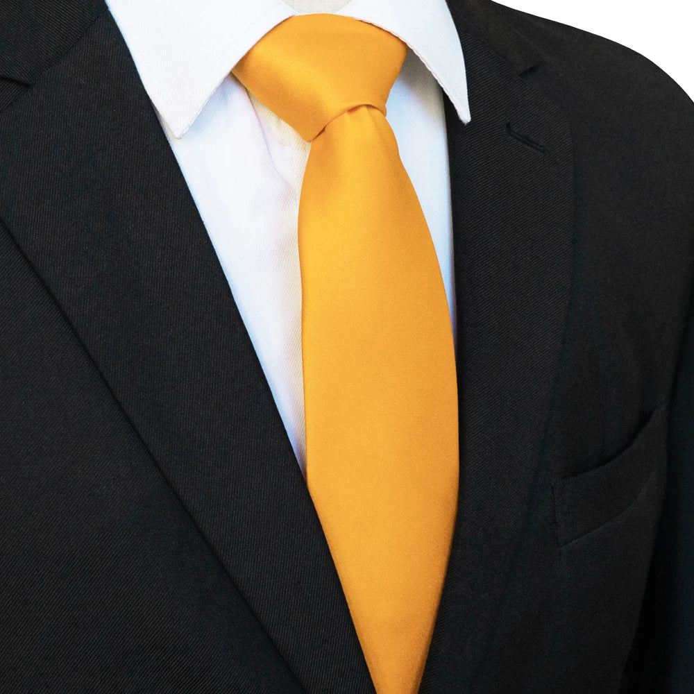 KAMBERFT Men's Classic 8cm Solid Color Satin Necktie Business Wedding Party Tie Gift