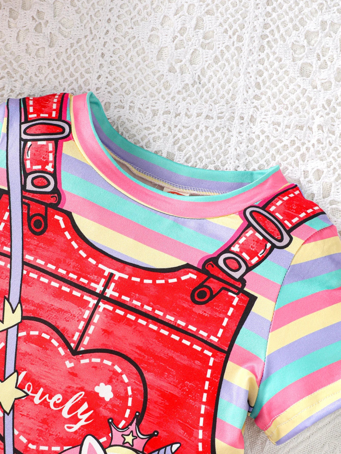 Girls Rainbow Stripe T-Shirt Dress – Cute Summer Casual.