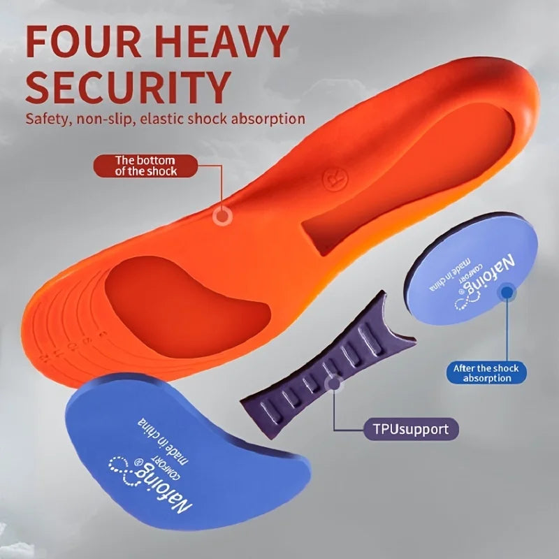 1 Pair Breathable Deodorant Sports Insoles – Shock-Absorbing & Running Support