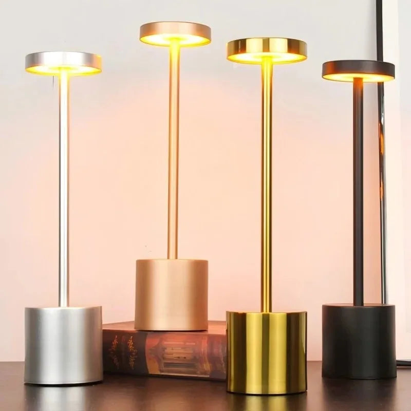 LED Touch Table Lamp – Rechargeable Wireless Night Light for Home & Hospitality