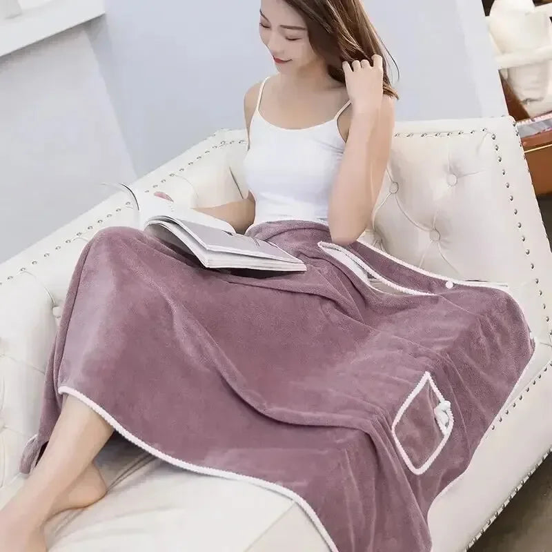 Women’s Wearable Bath Towel 140×85cm – Quick Dry Bath, Beach, Spa, Shower & Gym Wrap