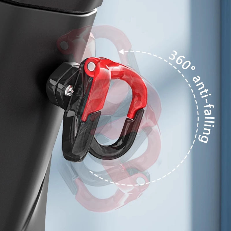 SEAMETAL Motorcycle Helmet & Bag Hook — Double Aluminum Alloy Hanger Accessory