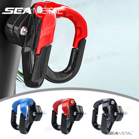 SEAMETAL Motorcycle Helmet & Bag Hook — Double Aluminum Alloy Hanger Accessory