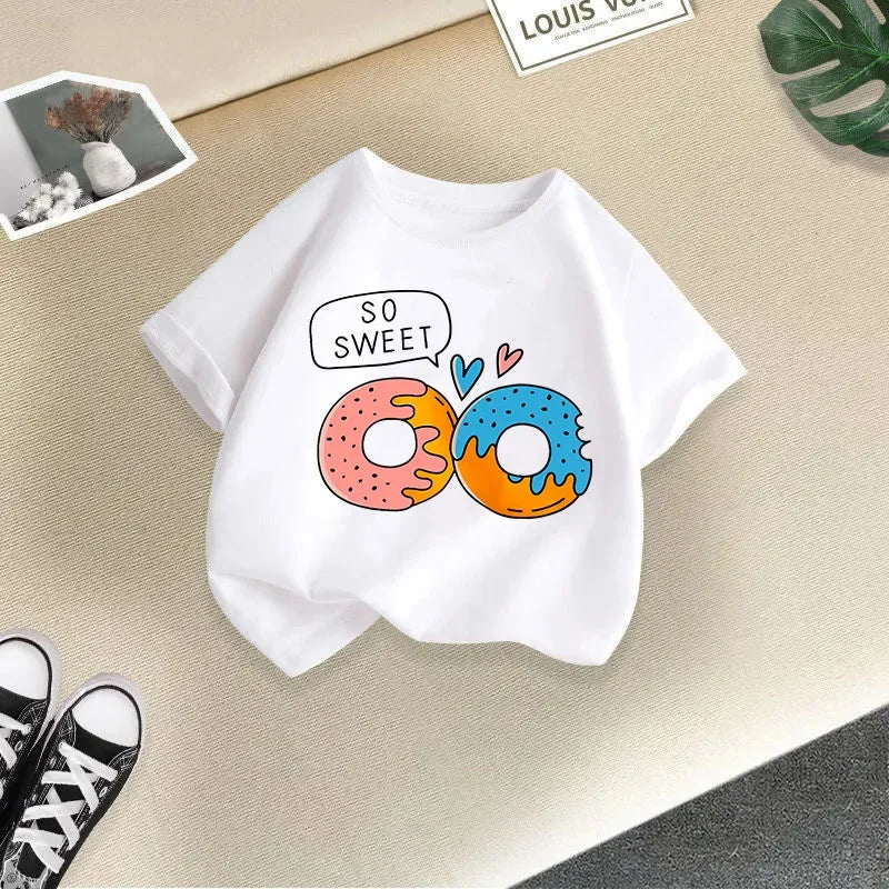 Summer Kids' Casual T-Shirt – Unisex Short Sleeve Baby Top