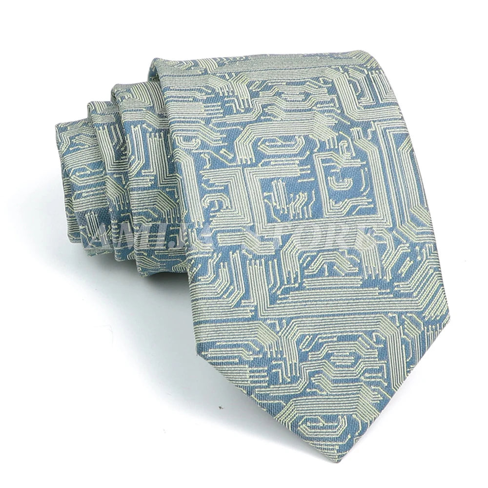 Men’s Jacquard Neck Ties 7cm – Floral & Stripe Design Necktie for Wedding, Party, Business & Daily Wear Gift