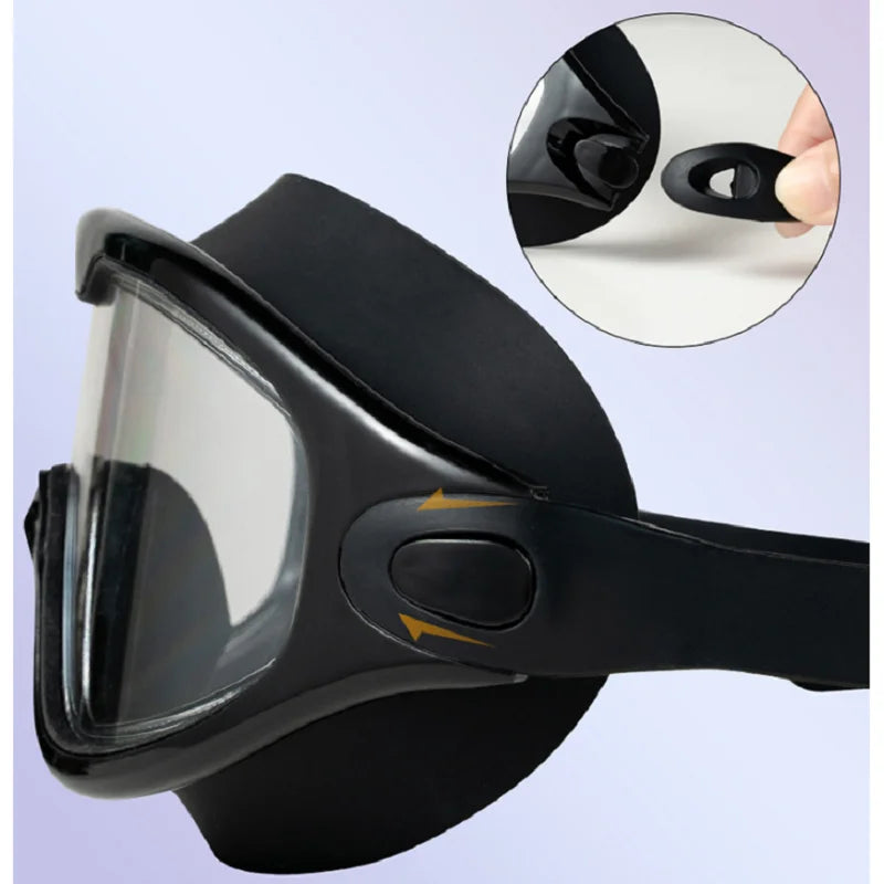 HD Anti-Fog Swimming Goggles – Waterproof Electroplated Large Frame