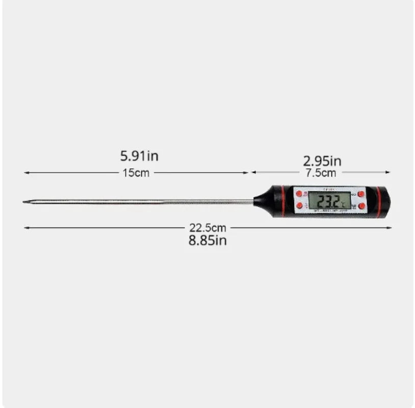 Digital Kitchen Food Thermometer – Probe for Baking, Liquids & Grilling