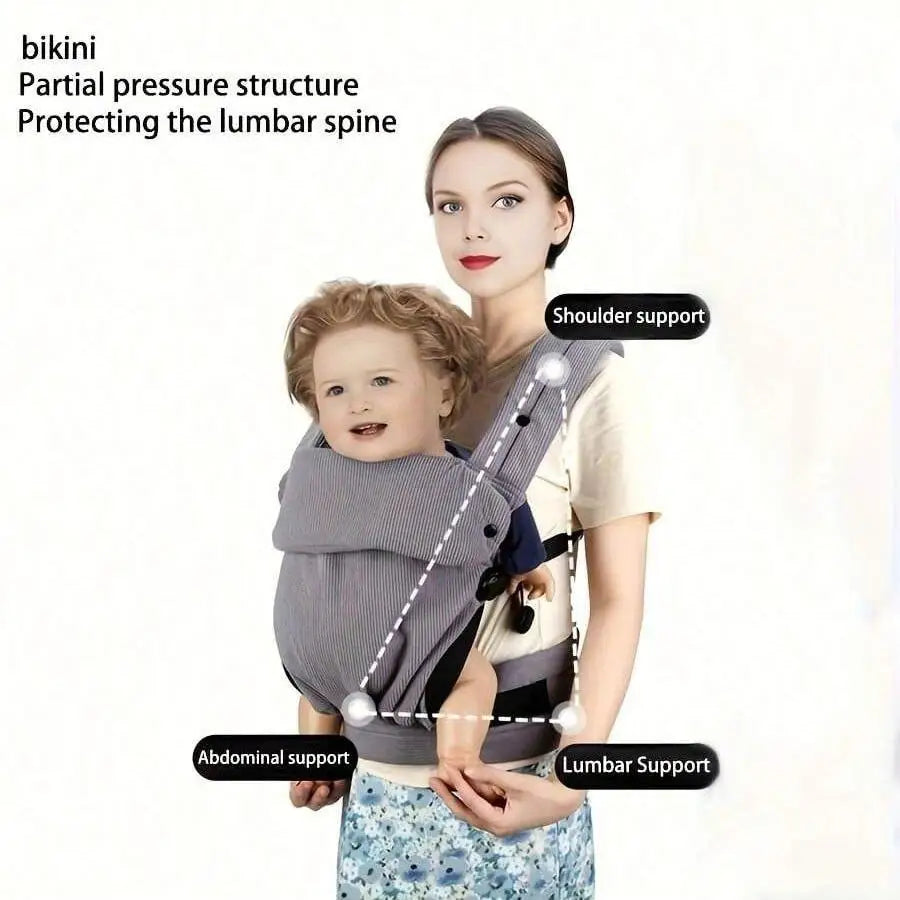 1Pc Simple Baby Carrier for Infants & Toddlers – Lightweight Multifunctional Front-Hold Carrier