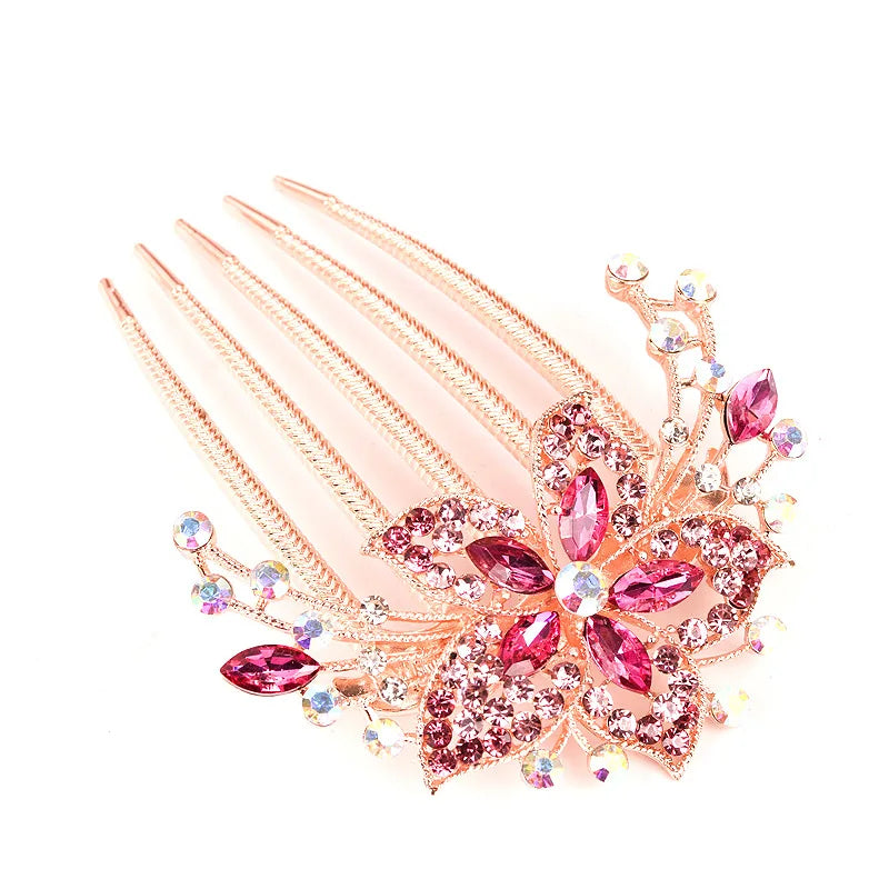 Shop women's bridal rhinestone hair combs, clips, pins, and tiaras for weddings.