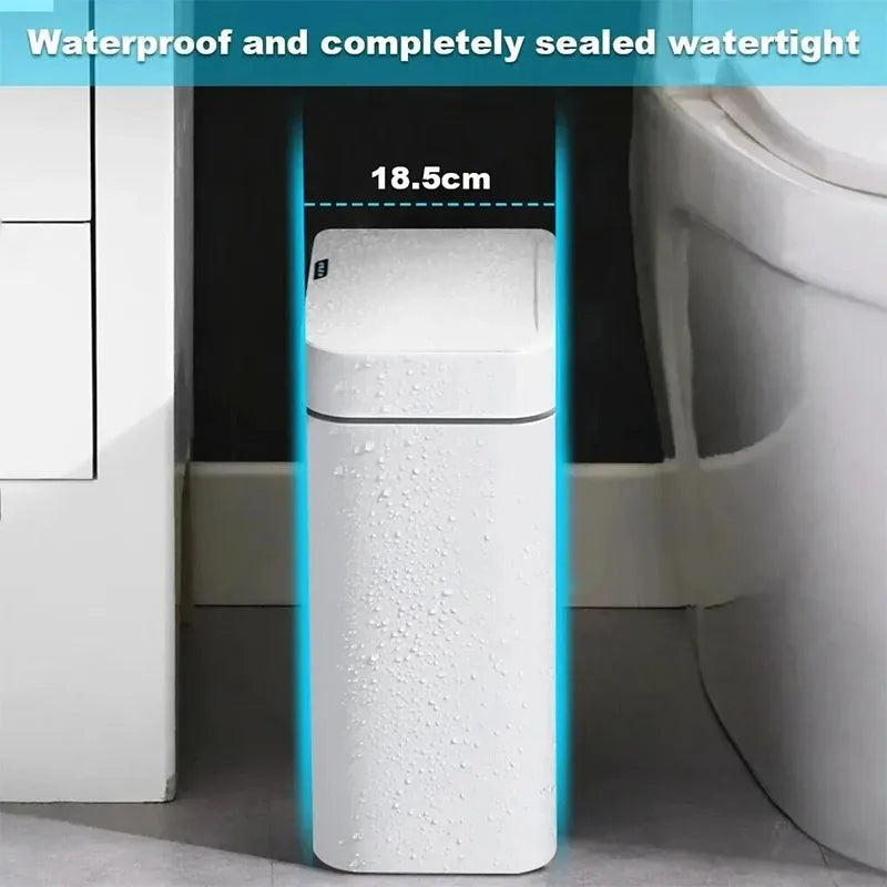 High-Quality Touchless Smart Sensor Trash Can 15L – Waterproof Automatic Garbage Bin for Kitchen, Bathroom & Bedroom