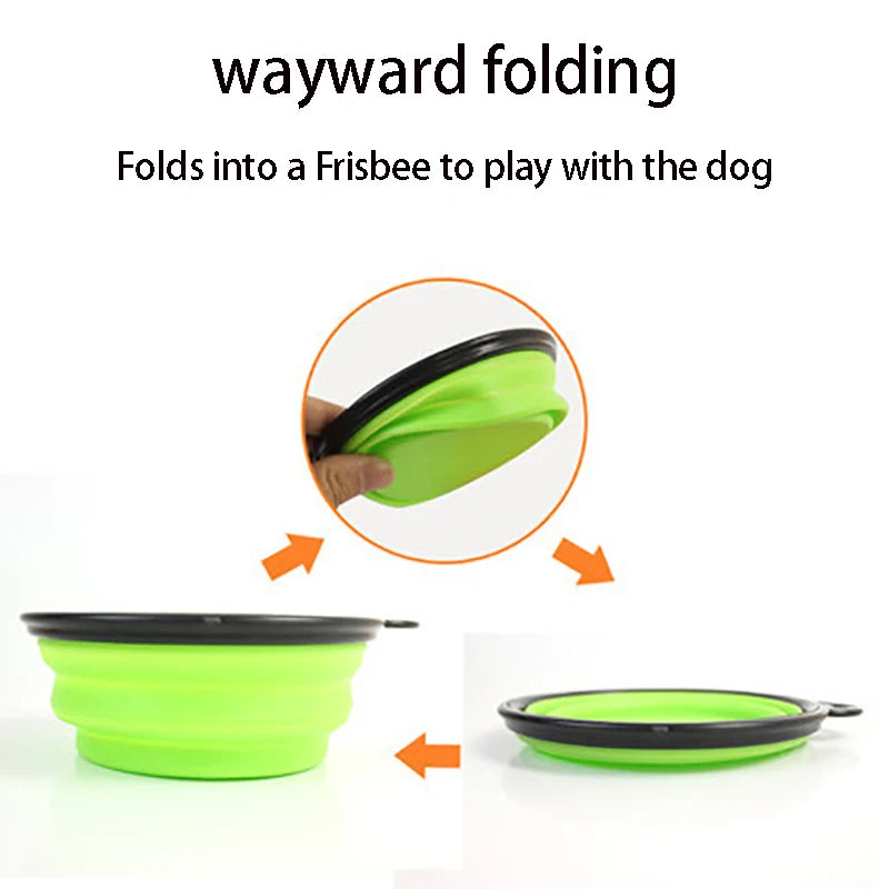 50/1000ml Collapsible Silicone Dog Bowl – Portable Travel Feeder