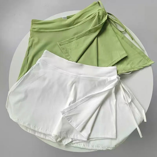 Quick-Dry Sports Skirt with Shorts – Yoga, Tennis & Badminton Activewear
