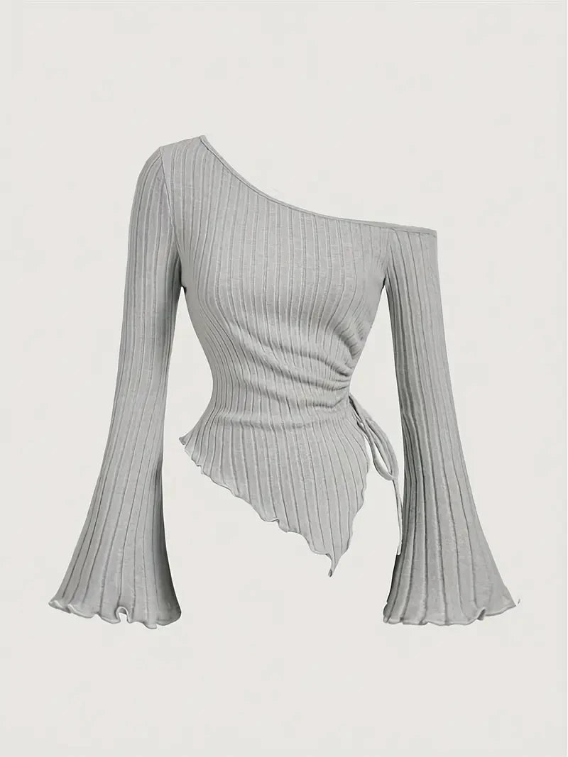 Women’s Slim-Fit Off-Shoulder Street Style Top