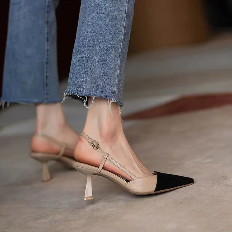 Summer 2024 Women's Stiletto Sandals – Buckle, Pointed Toe, Fashion Heels