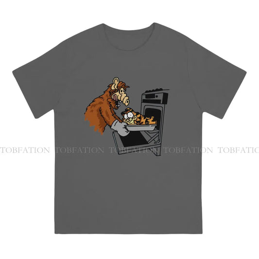 ALF Lasagna Graphic T-Shirt – Men’s Vintage Punk Cotton Summer Top